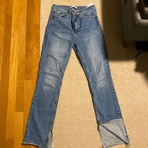 High waisted slit blue jeans from Zara size USA6